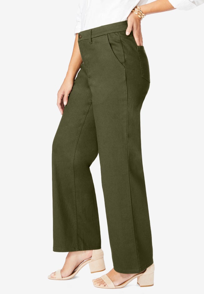 True Fit Stretch Denim Wide Leg Jean image number 3