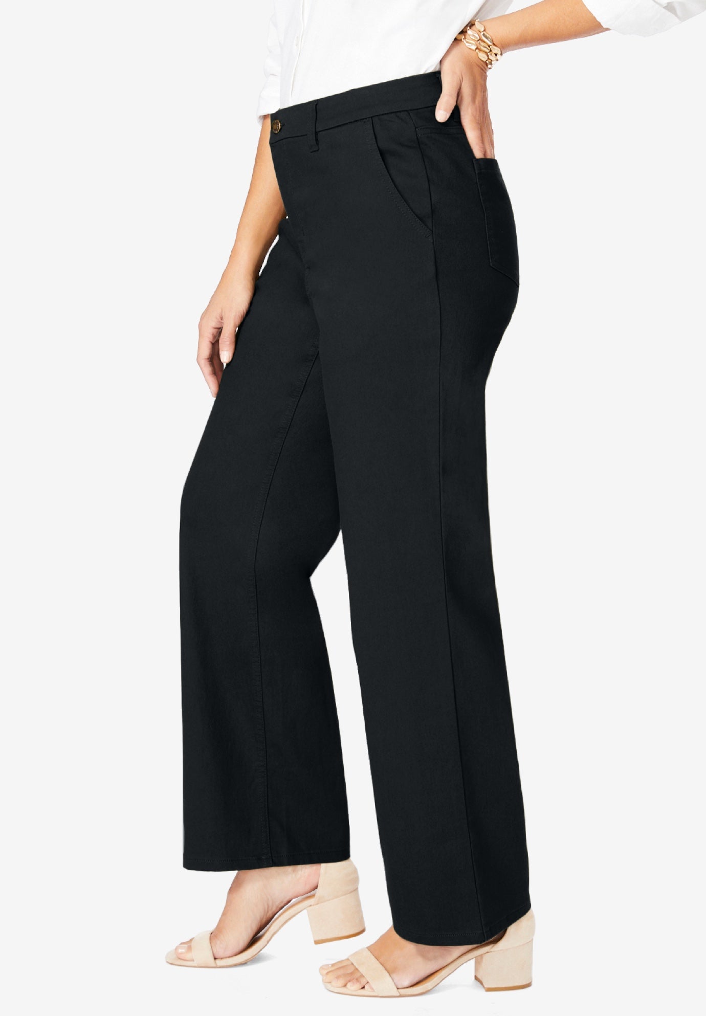 True Fit Stretch Denim Wide Leg Jean image number 2