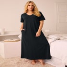 V-Neck Short Sleeve Maxi Lounger image number null