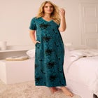 V-Neck Short Sleeve Maxi T-Shirt Lounger image number null