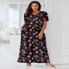 V-Neck Short Sleeve Maxi Lounger image number null