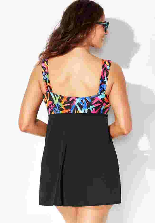 Longitude Tie Front Swimdress image number 1