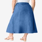 Plus Size Classic Stretch A Line Maxi Skirt image number null