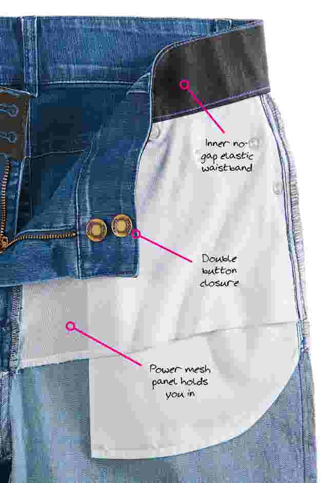Tummy Control Denim Skirt image number 3