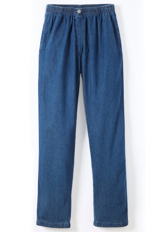 7-Day Straight-Leg Elastic-Waist Cotton Denim Pant image number 5