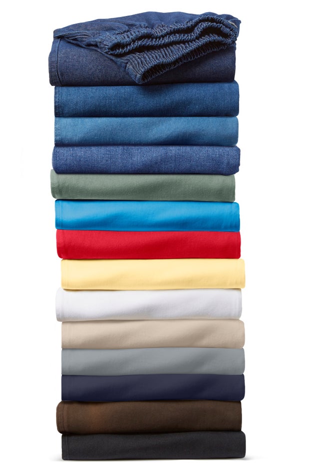 7-Day Straight-Leg Elastic-Waist Cotton Denim Pant image number 6