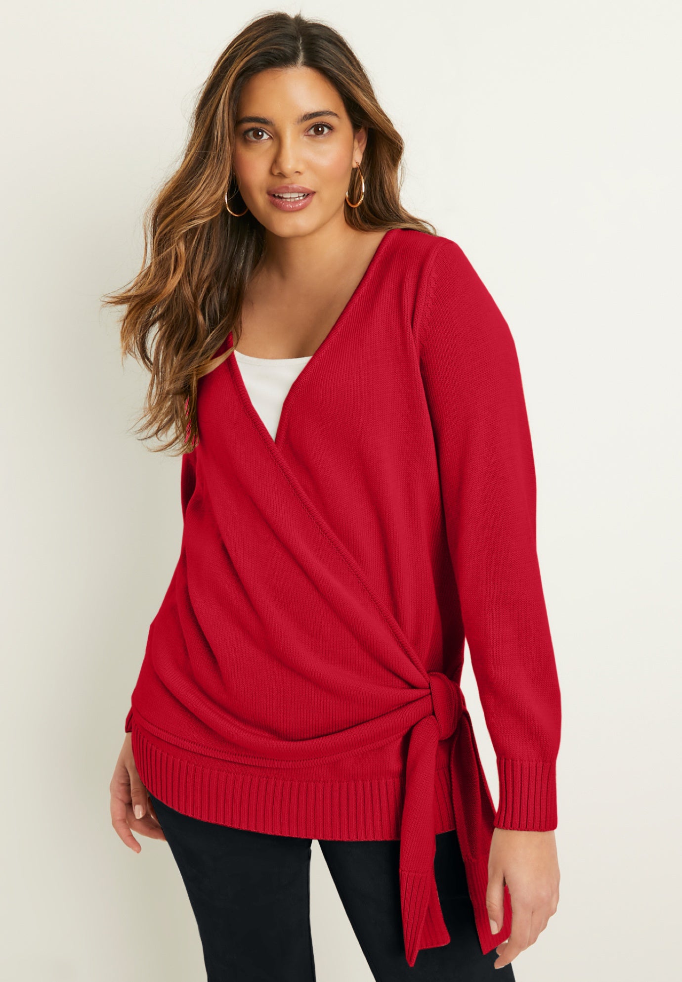 Wrap-Front Cardigan image number 0