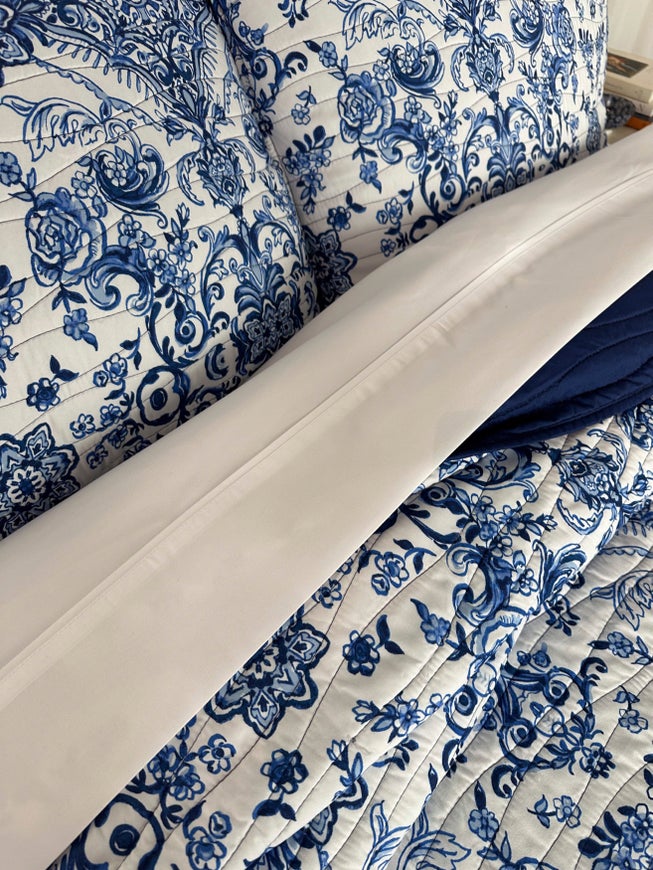Blue Porcelain 3-Pc. Bedspread Set image number 2