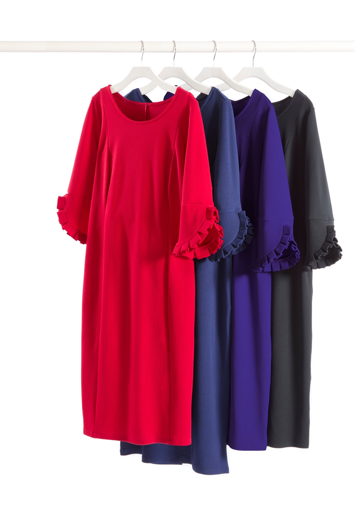 Ruffle Sleeve Shift Dress image number 6