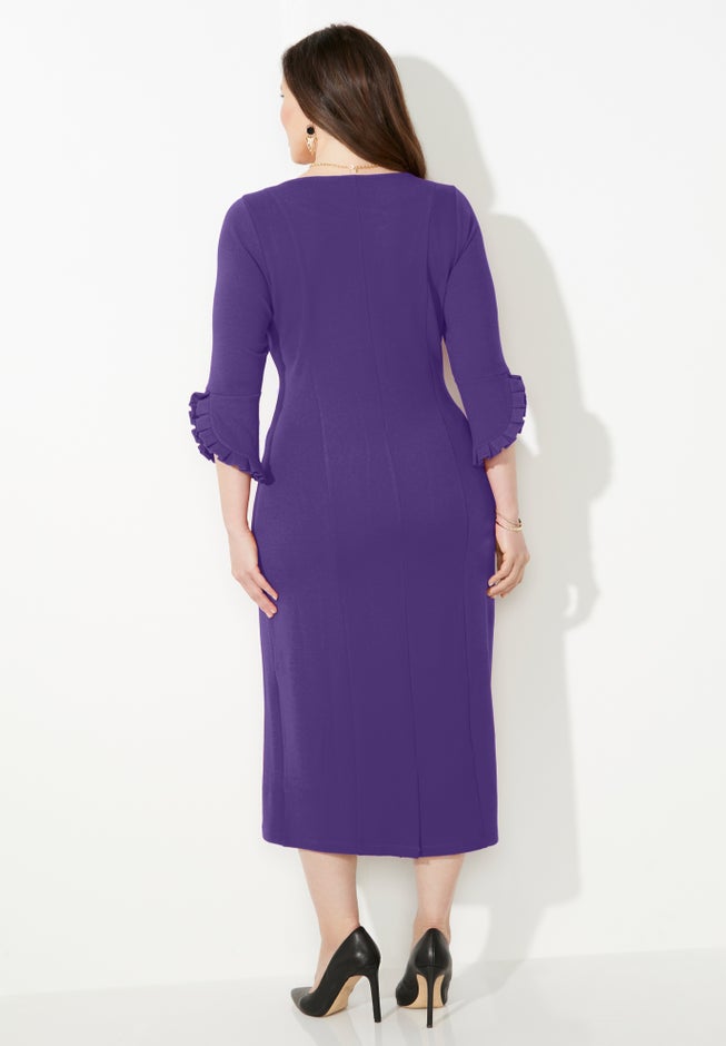 Ruffle Sleeve Shift Dress image number 1