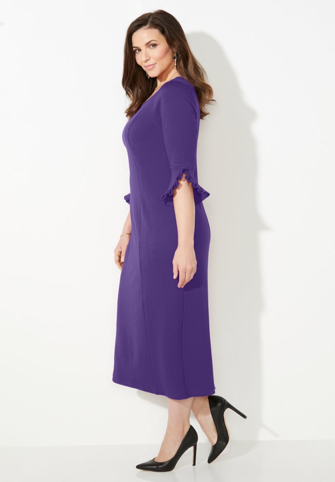 Ruffle Sleeve Shift Dress image number 2