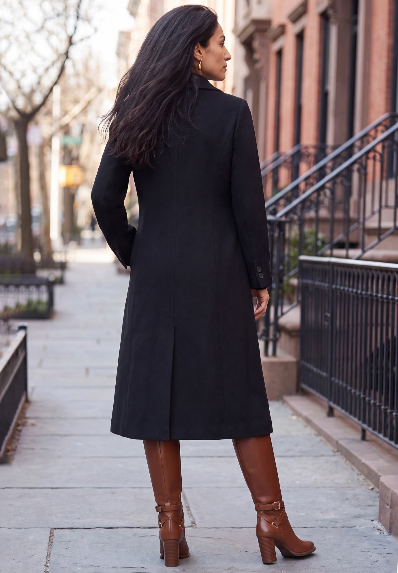 Full Length Wool Blend Coat image number 2