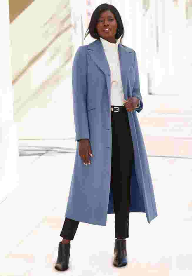 Full Length Wool Blend Coat image number 0