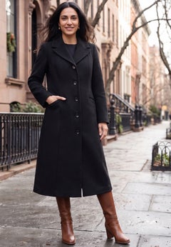 Full Length Wool Blend Coat