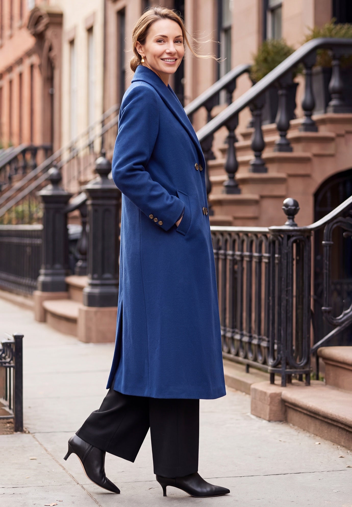 Long Shawl Collar Wool Coat image number 1