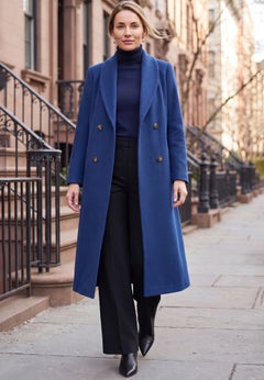 Long Shawl Collar Wool Coat