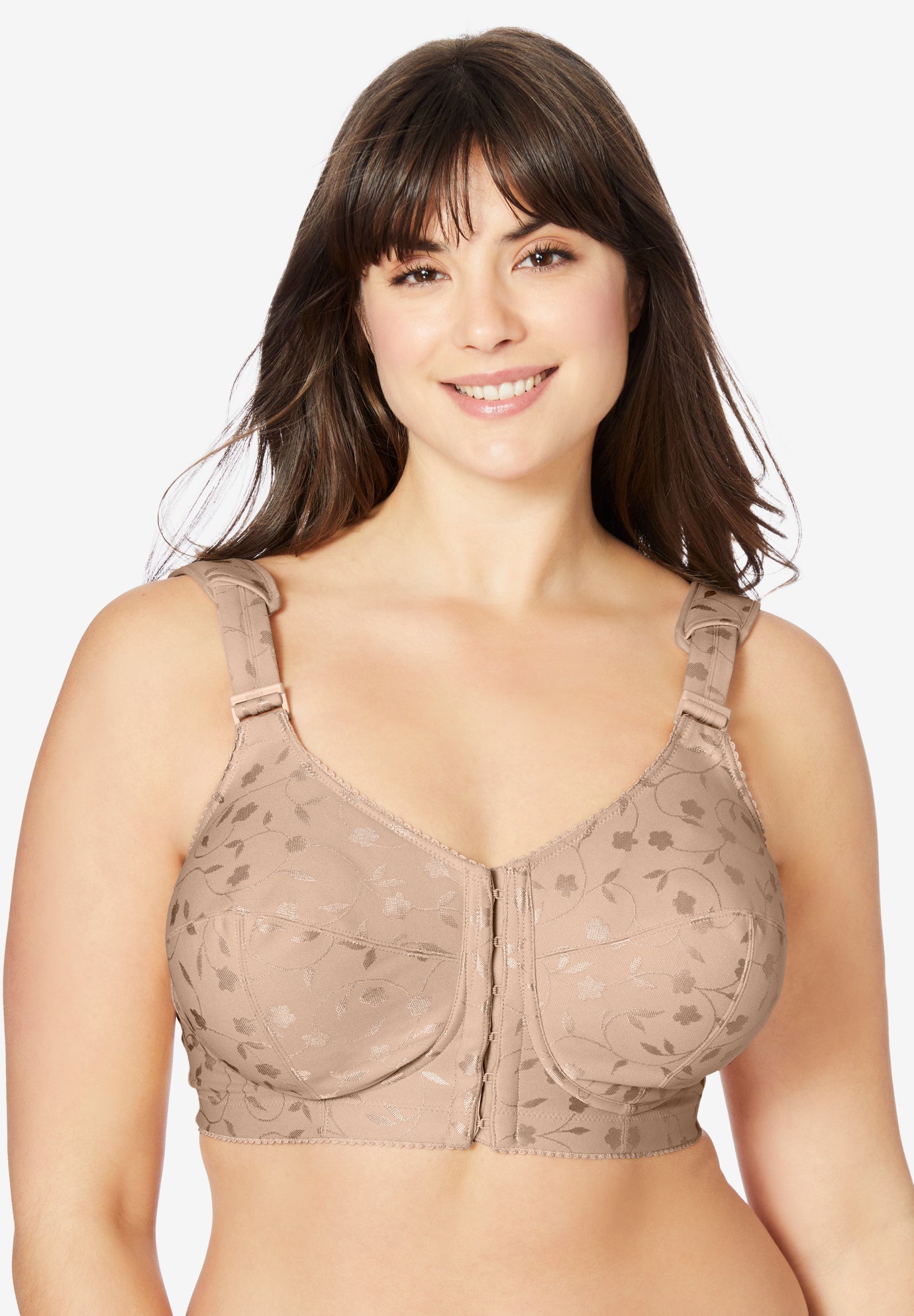 Jacquard Front-Close Wireless Bra image number 0
