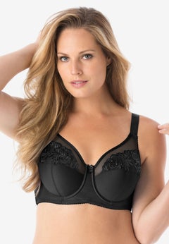 Elila&reg; Embroidered Microfiber Underwire Bra 2401