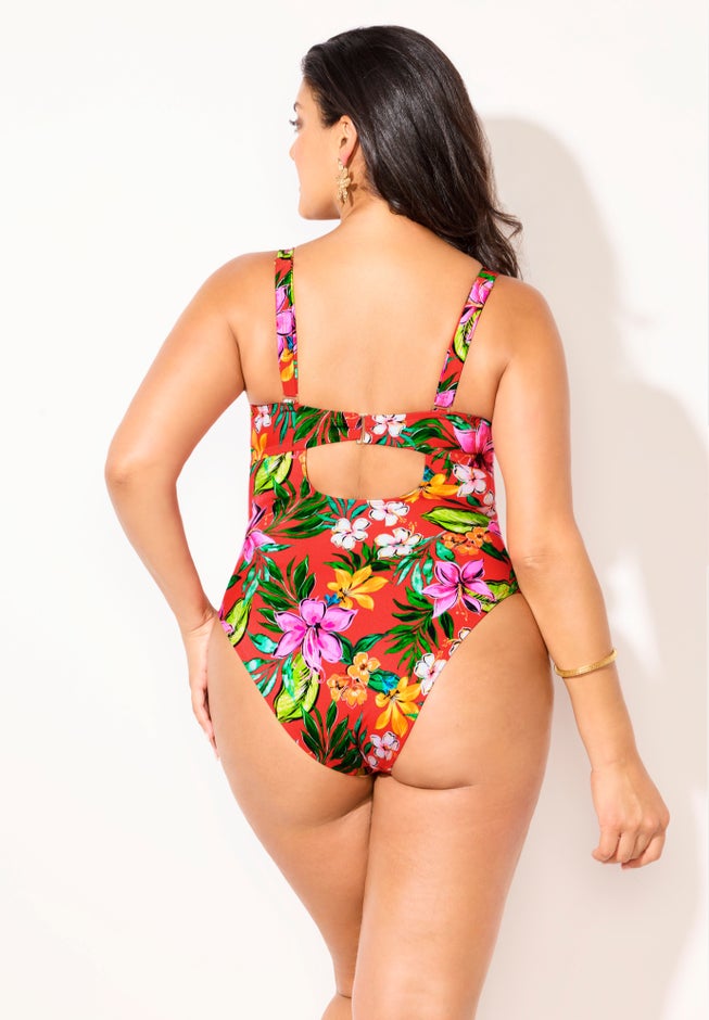 Shimmer Ring Underwire One Piece Swimsuit image number 1