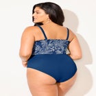 Smocked Ring Strap One Piece Swimsuit image number null