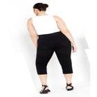 Pull On Cropped Denim Legging image number null