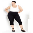 Pull On Cropped Denim Legging image number null