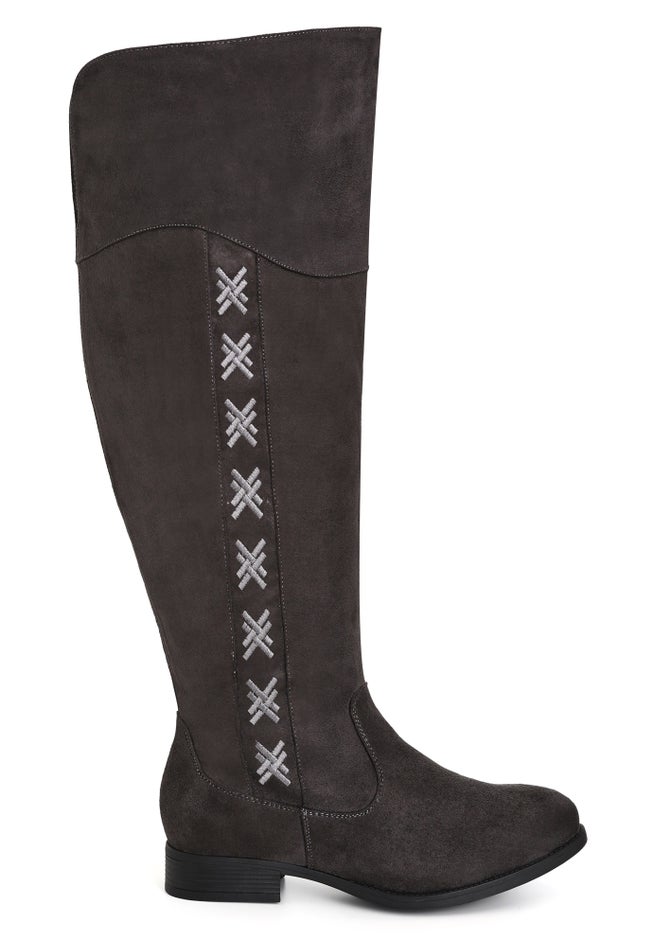 WIDE FIT Nadia Grey Tall Boot image number 2