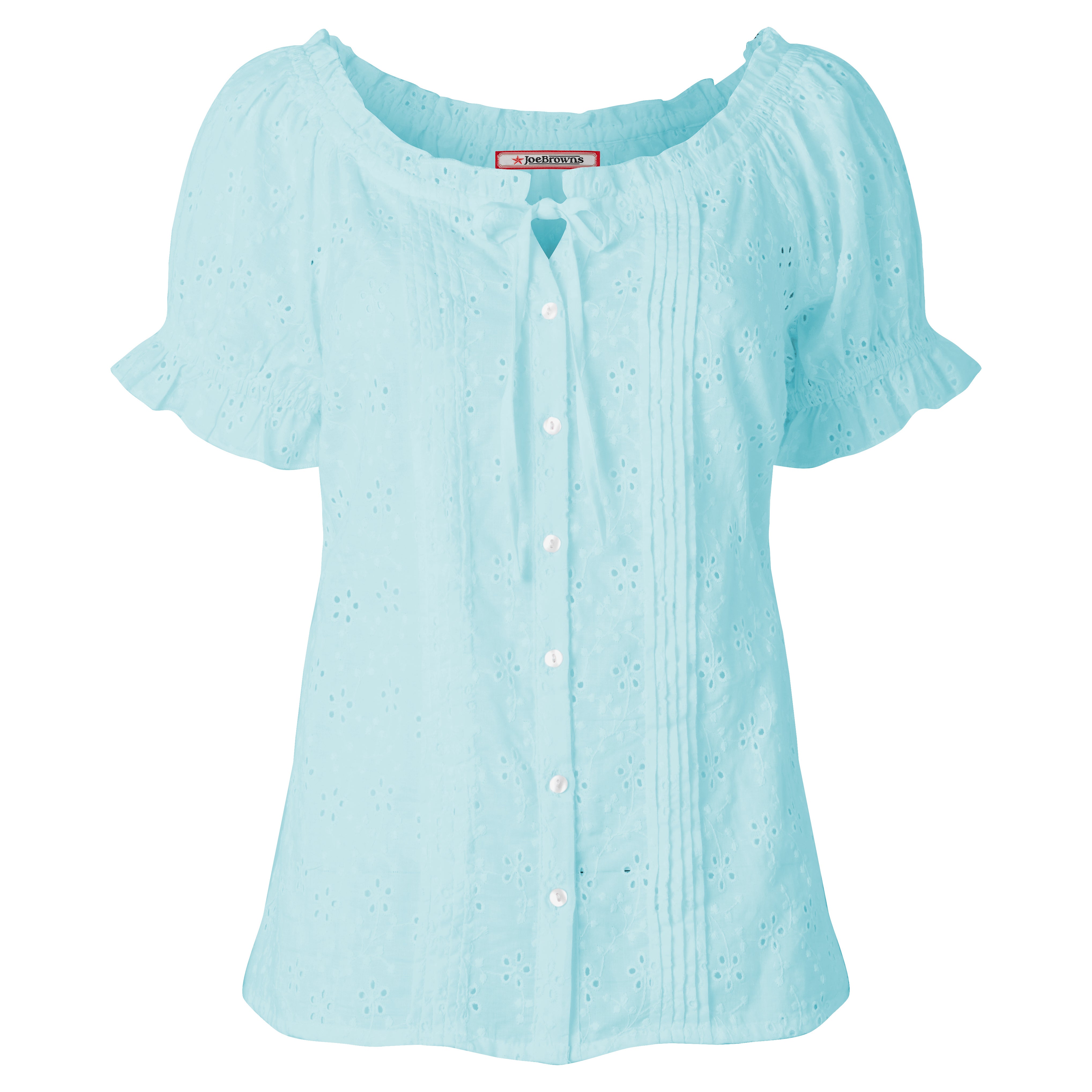 Eyelet Peasant Blouse image number 3