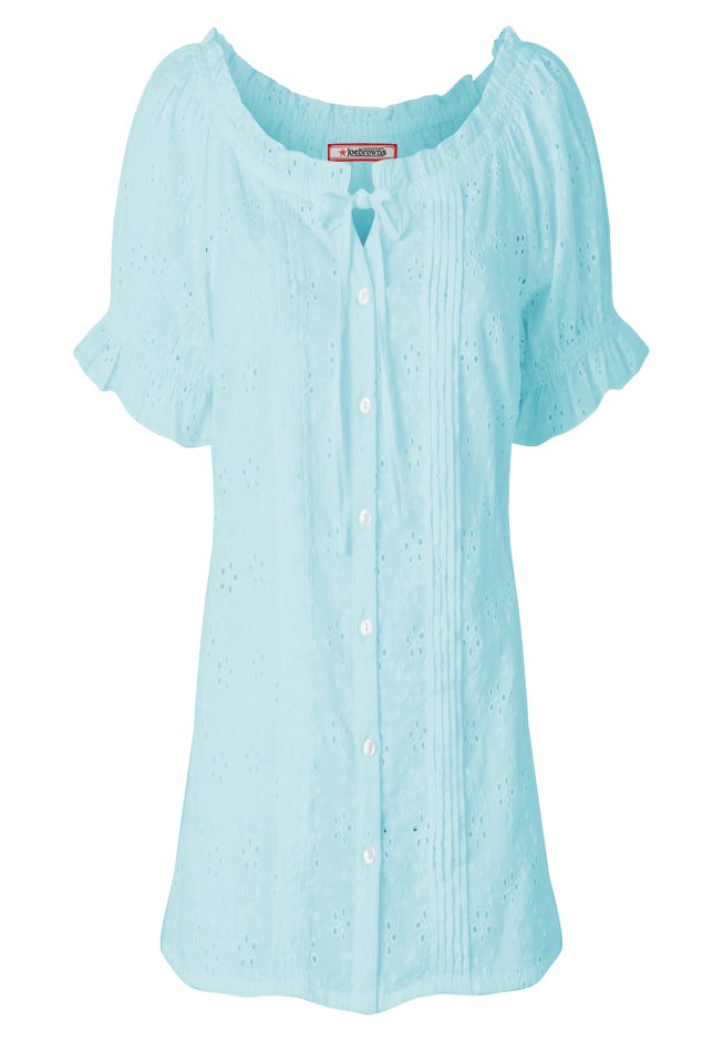 Eyelet Peasant Blouse image number 3