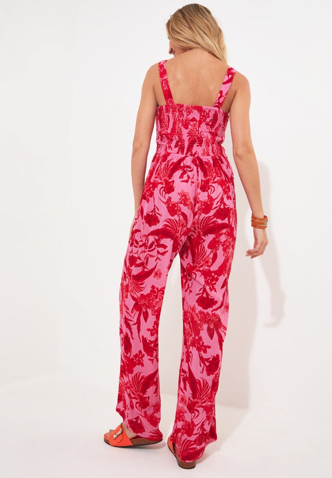 Smocked Crinkle Jumpsuit image number 3