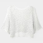Popcorn Knit Pullover Sweater image number null