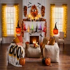 Pre-Lit Carved Resin Pumpkin image number null