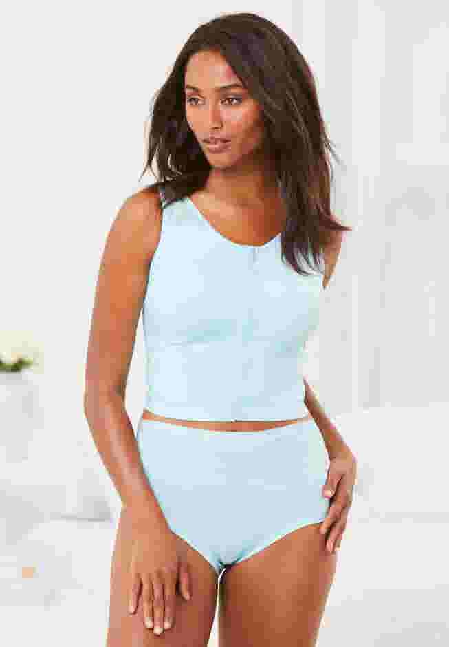 Comfort Choice® Longline Zip-Front Posture Bra image number 4
