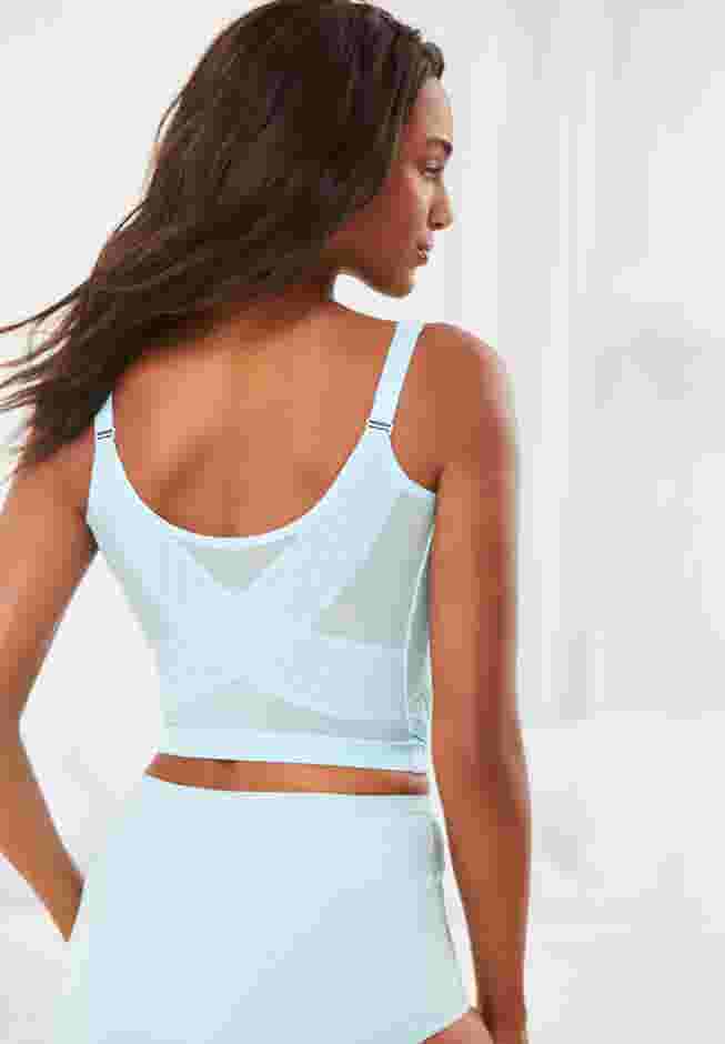 Comfort Choice® Longline Zip-Front Posture Bra image number 1