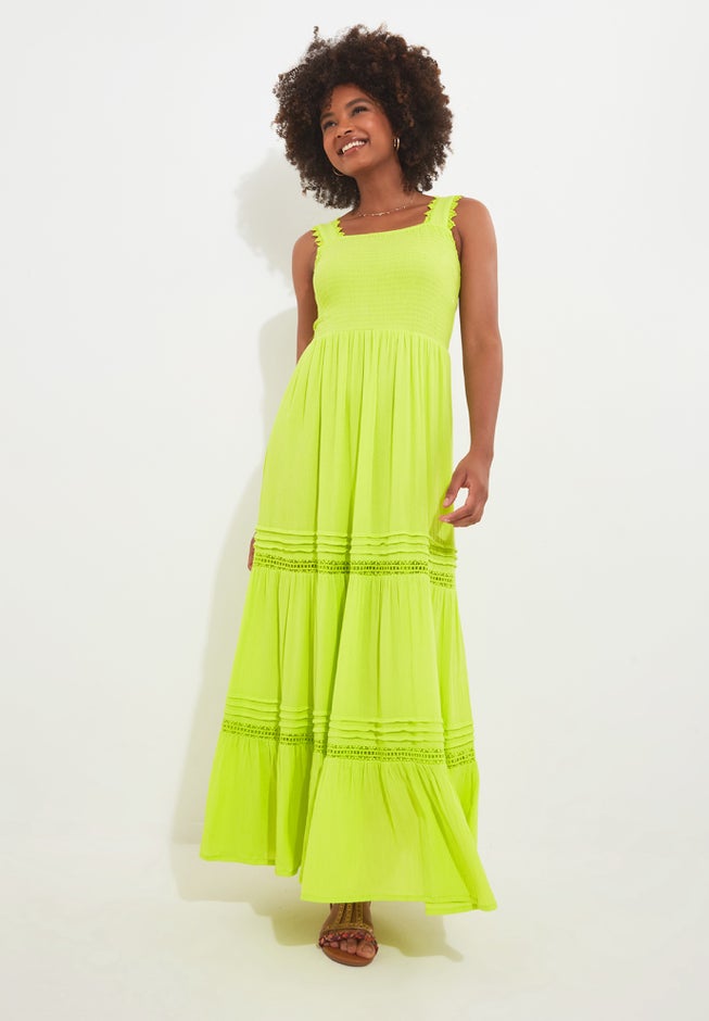Square Neck Crinkle Maxi Dress image number 0