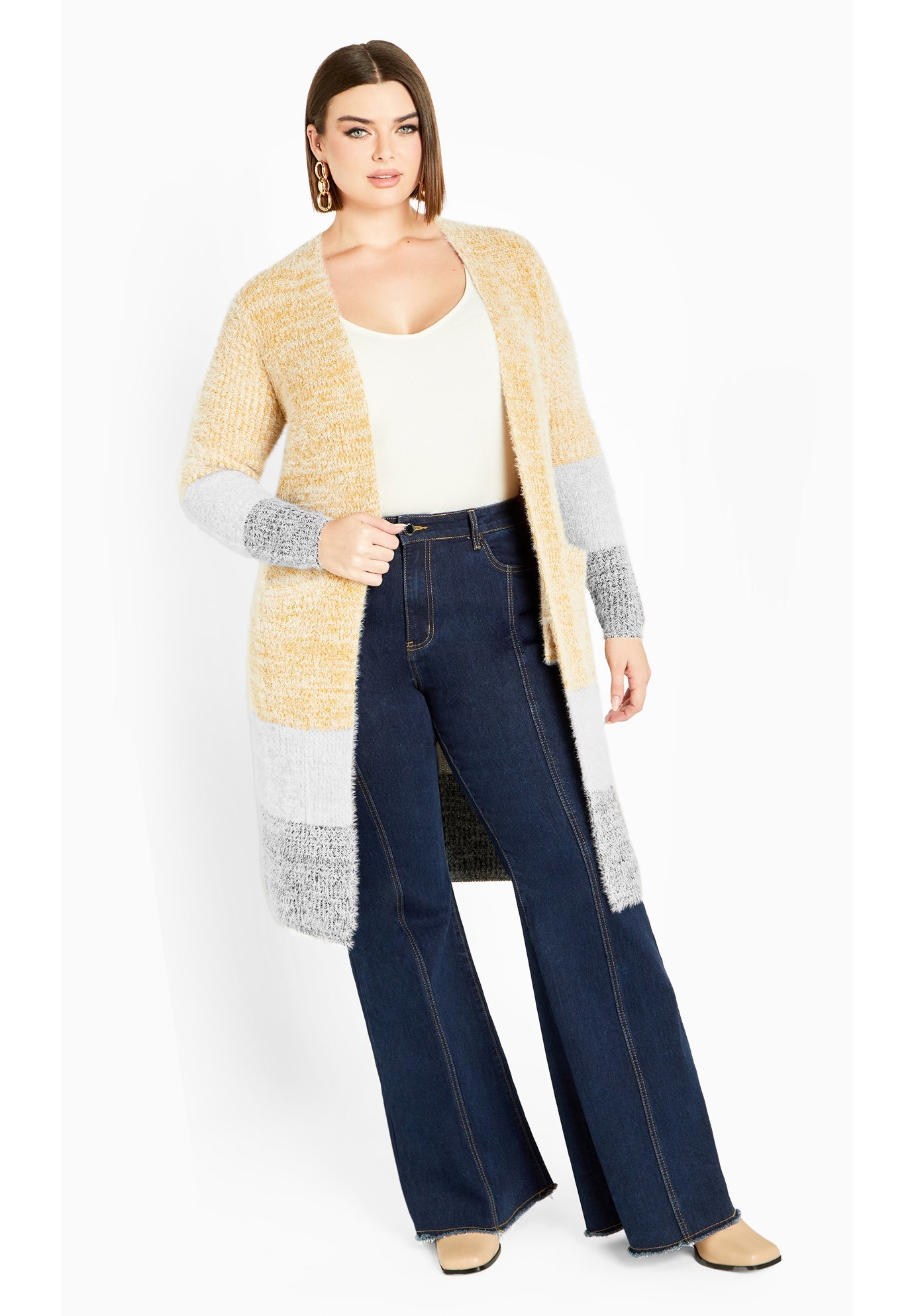 Elise Color Block Knitted Cardigan image number 1