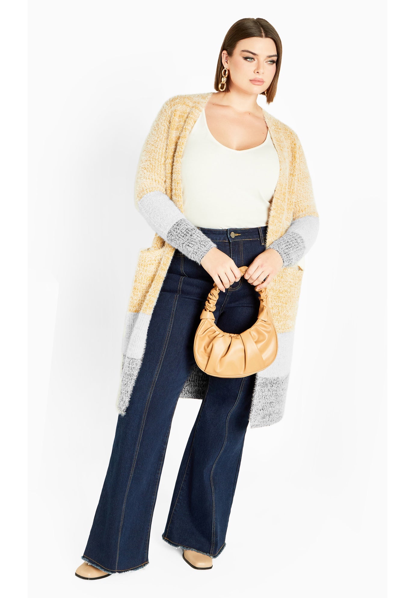 Elise Color Block Knitted Cardigan image number 0