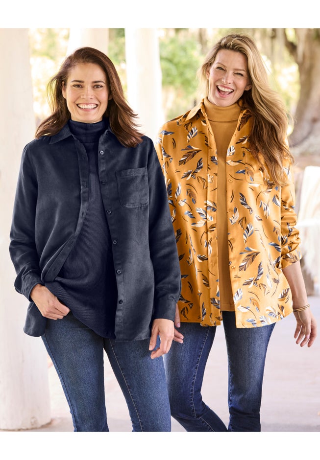 Soft Faux Suede Shirt image number 3