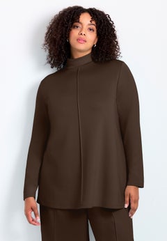 Seamed Mock Neck Tunic
