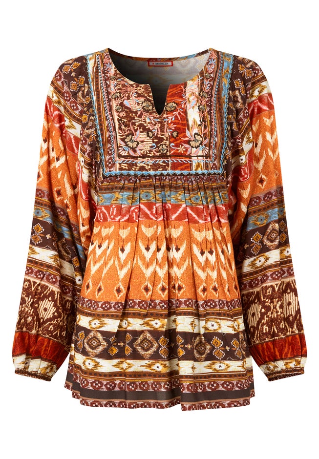 Blouson Sleeve Beaded Tunic image number 3