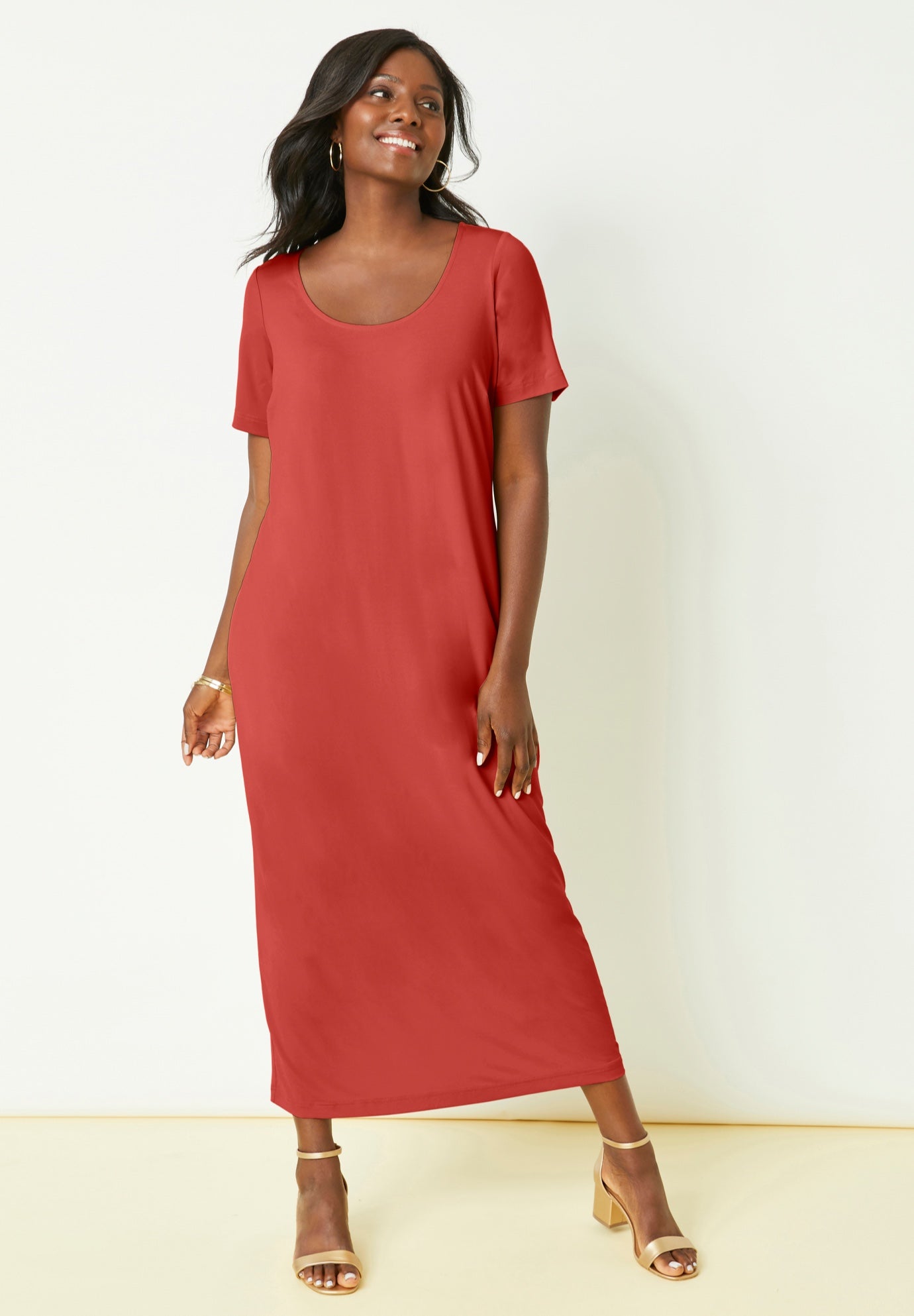 2-Piece Stretch Knit Duster Set image number 1