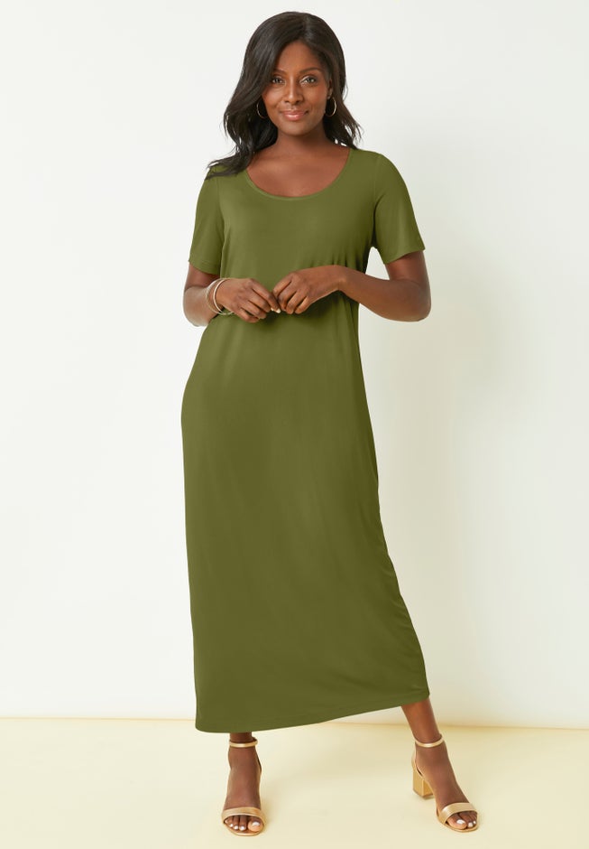 2-Piece Stretch Knit Duster Set image number 1