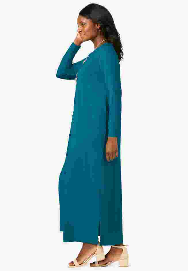 2-Piece Stretch Knit Duster Set image number 1