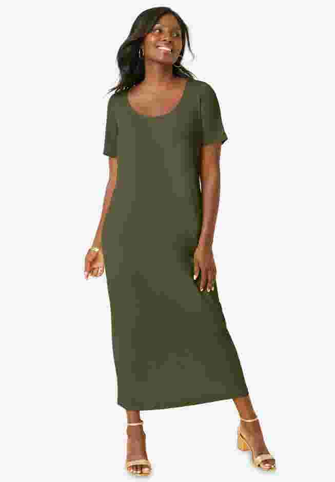 2-Piece Stretch Knit Duster Set image number 2