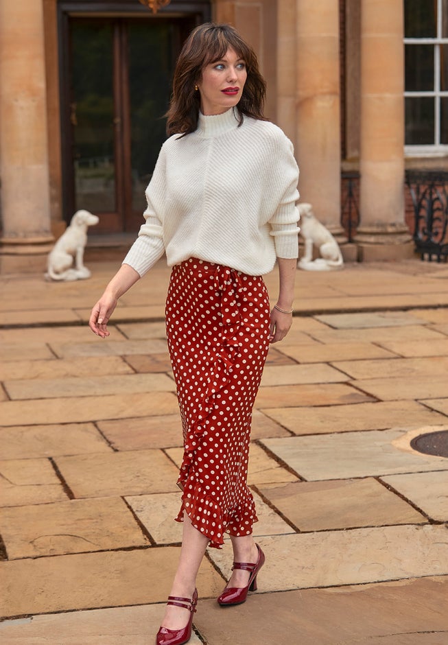 Ruffle Hem Wrap Skirt image number 0