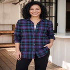 Plaid Double-Brushed Cotton Flannel Shirt image number 0