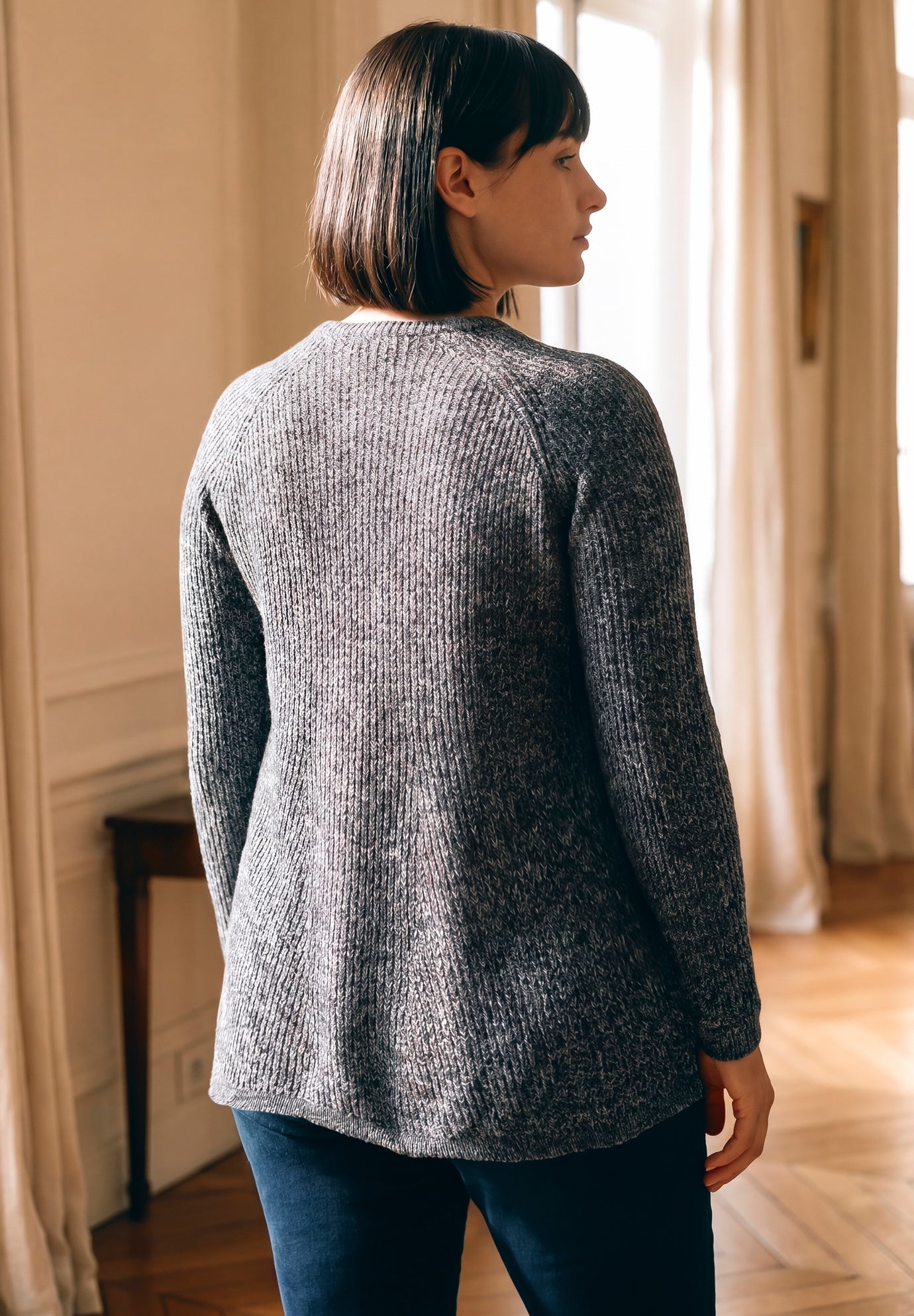 Tia Curved Hem Tunic Sweater image number 1