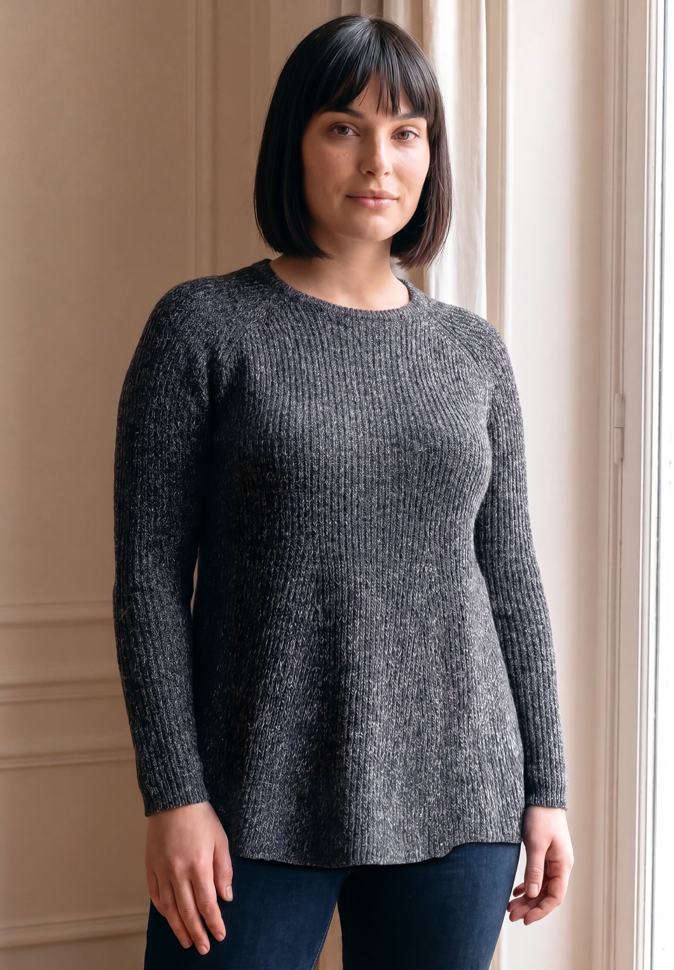 Tia Curved Hem Tunic Sweater image number 0