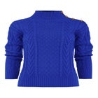 Turtleneck Cable Sweater image number null