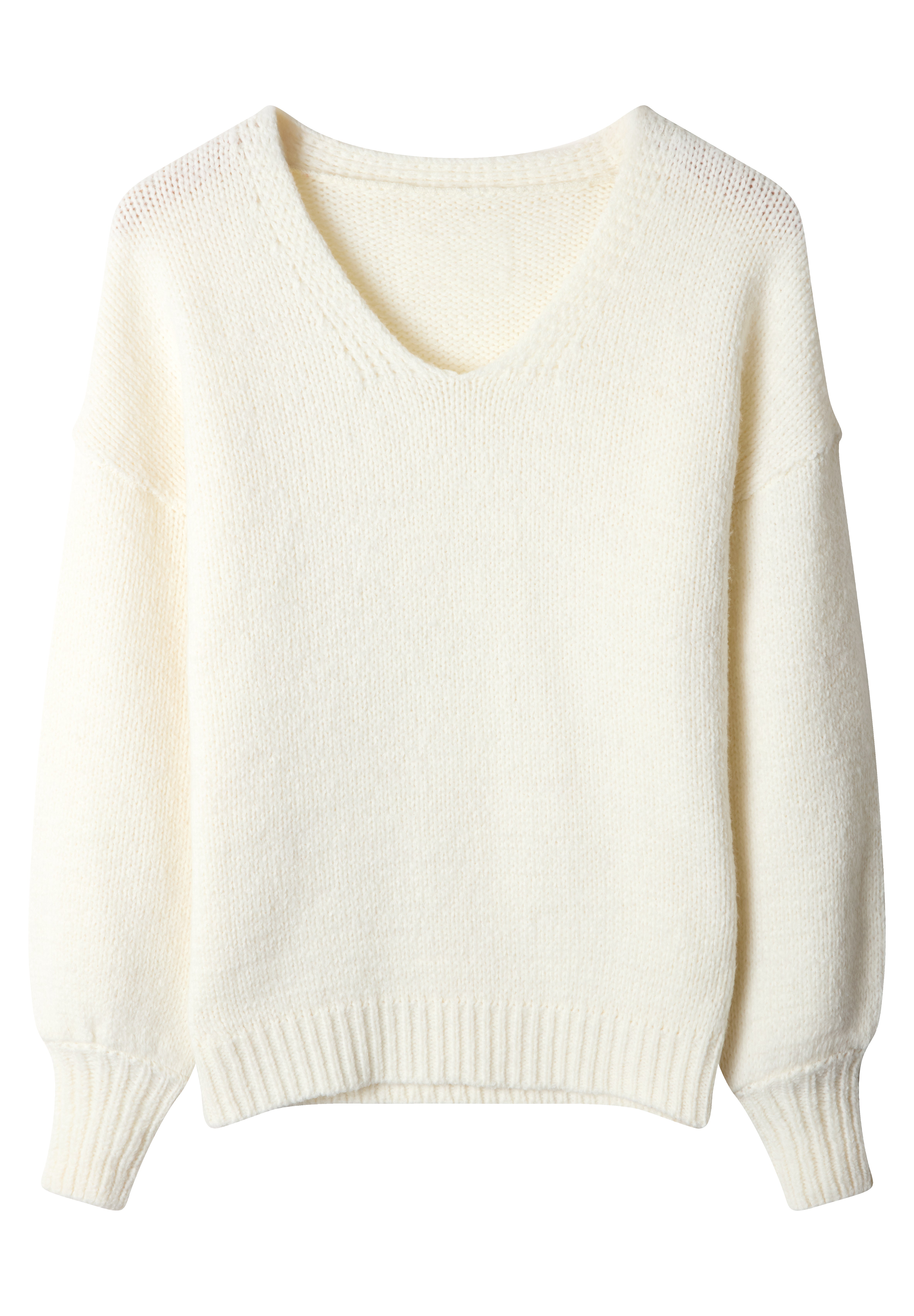 Cozy V-Neck Pullover Sweater image number 4
